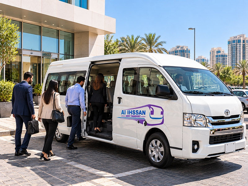 12 seater van available for hire with a driver