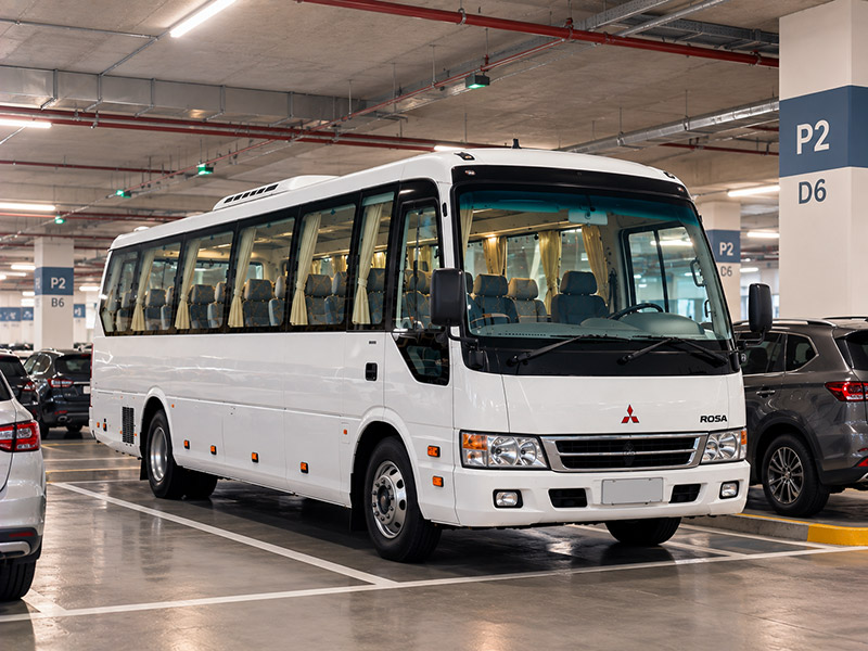 34 seater Mitsubishi Rosa bus ready for hire