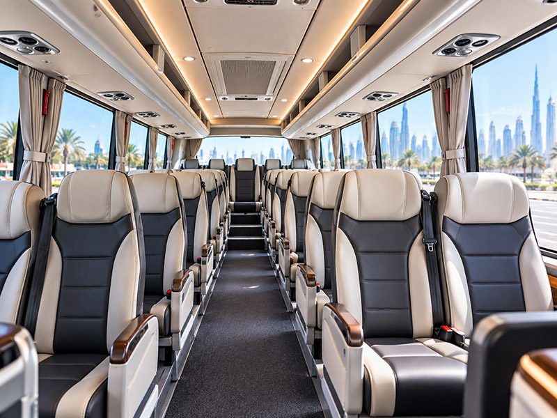 35 seater luxury bus available for hire with a driver