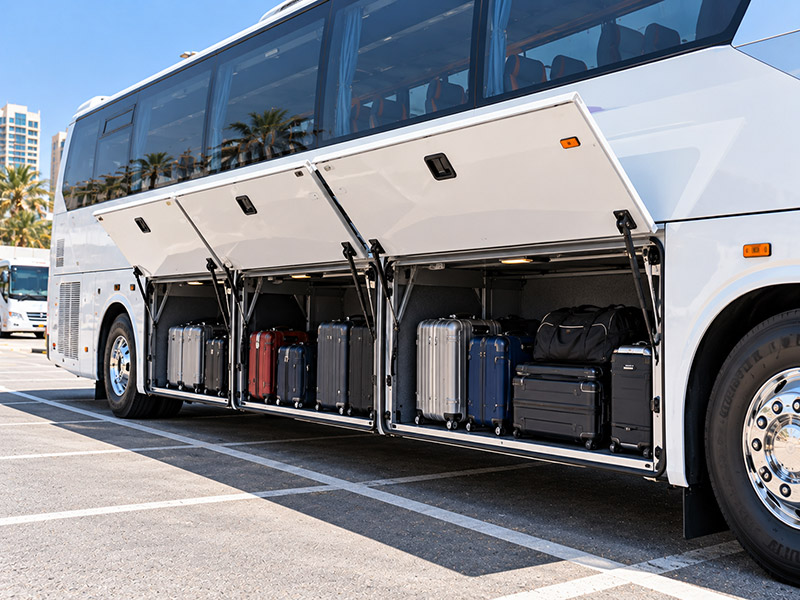 84 seater bus luggage compartment