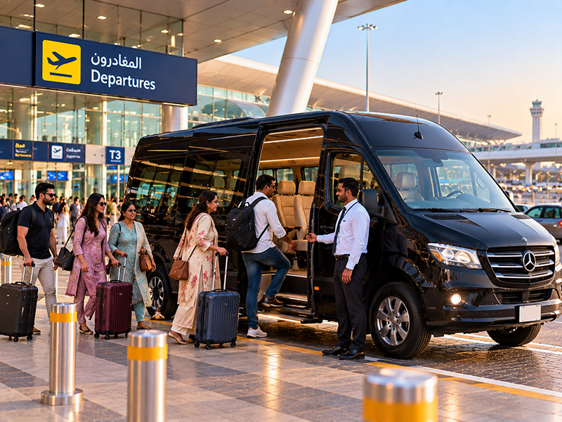 Luxury van airport transfer