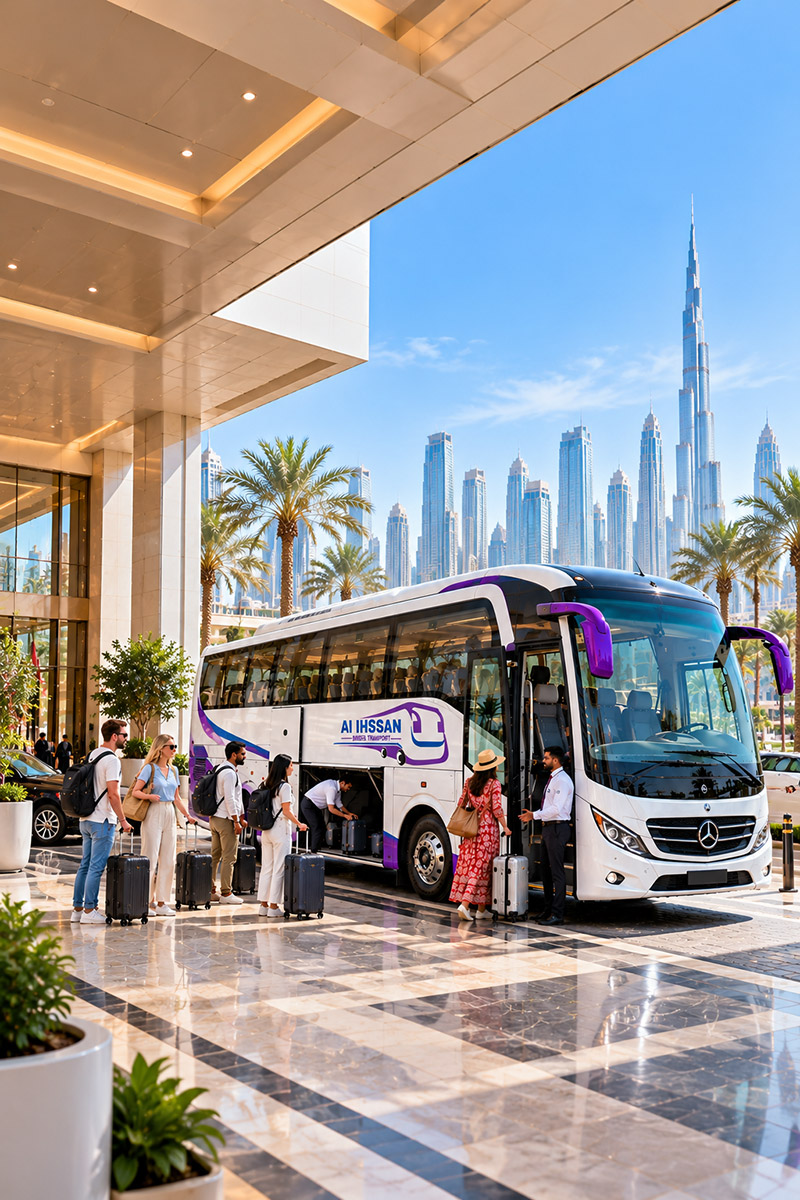 Al Ihssan Buses Transport - Luxury Coach Fleet Sharjah