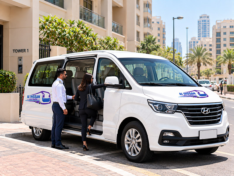 Passengers boarding a Hyundai H1 12 seater van