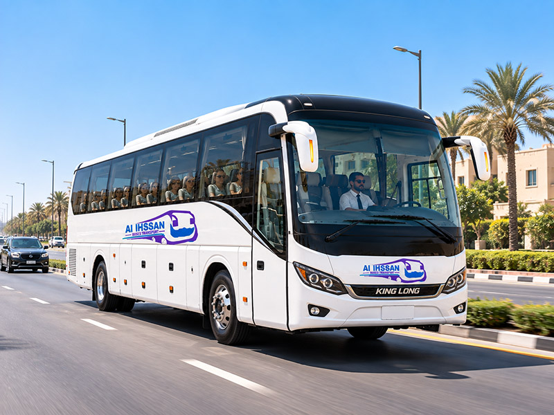 Kinglong 53 seater luxury bus on the road