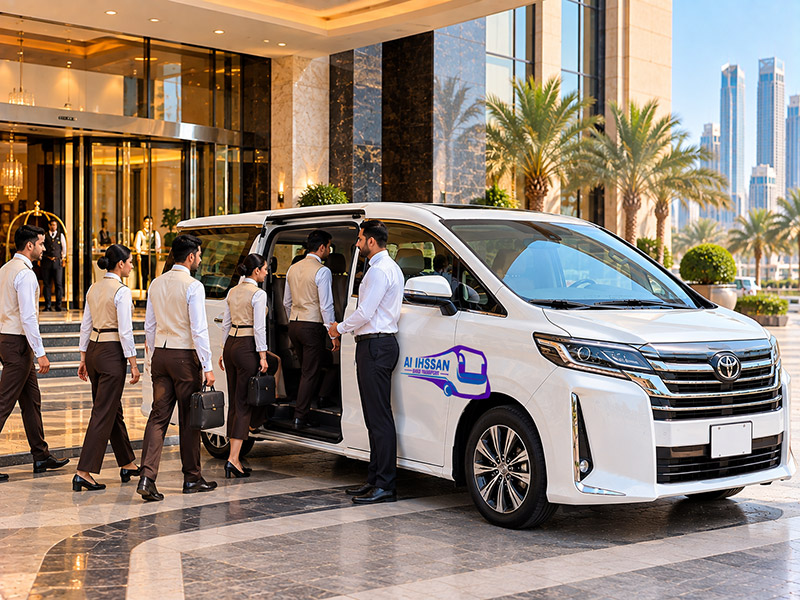 Minivan used to carry hotel staff between shifts